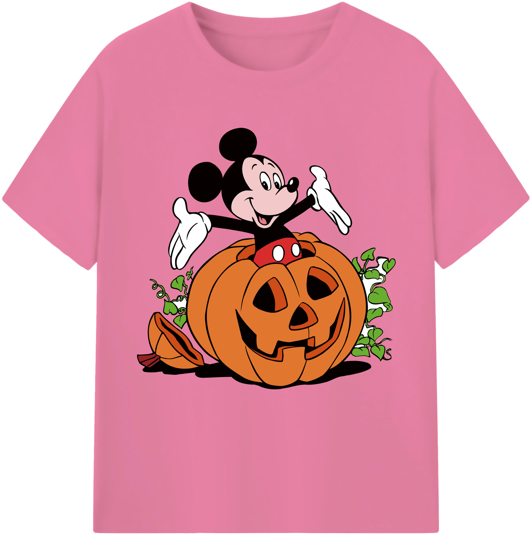 （画像用） ミッキーマウス Mickey Mouse 綿100％半袖Tシャツ（フロントプリント）